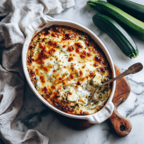 Cheesy Zucchini Quinoa Bake