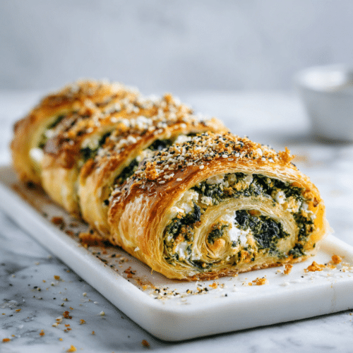 Spinach and Feta Puff Pastry Rolls