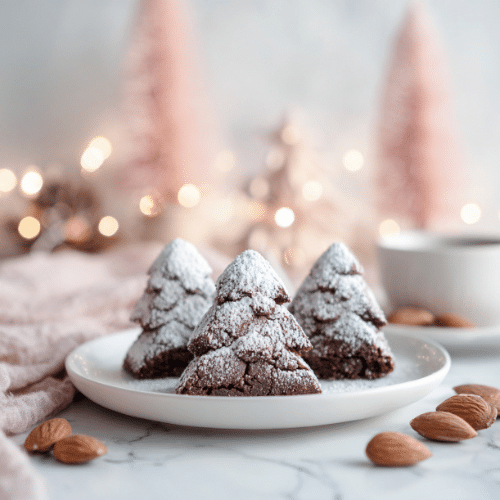 Peanut Butter Brownie Christmas Trees