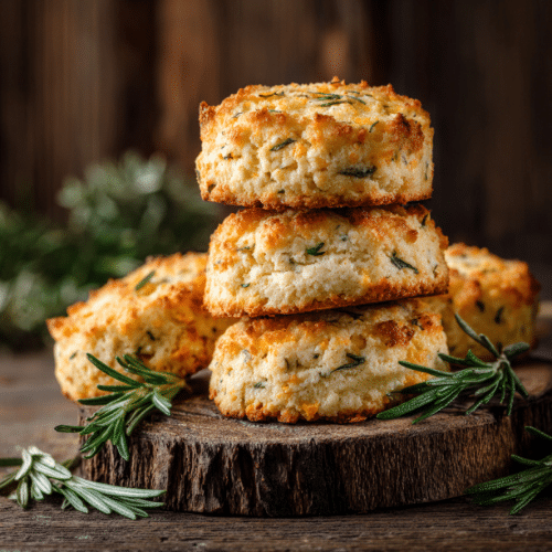 Savory Cheddar Rosemary Shortbread