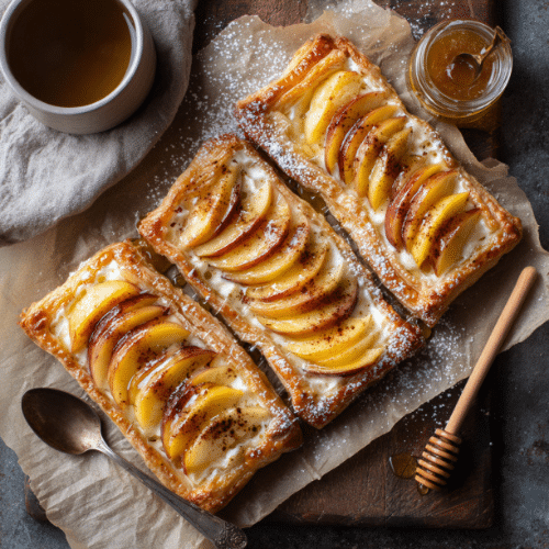 Peach Honey Cream Cheese Puff Pastries