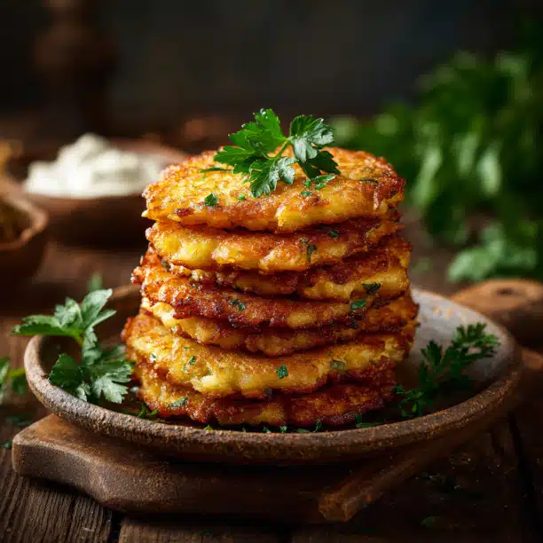 Crispy Herb Potato Latkes