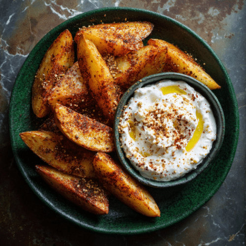 Spiced Roasted Potatoes with Whipped Feta Dip