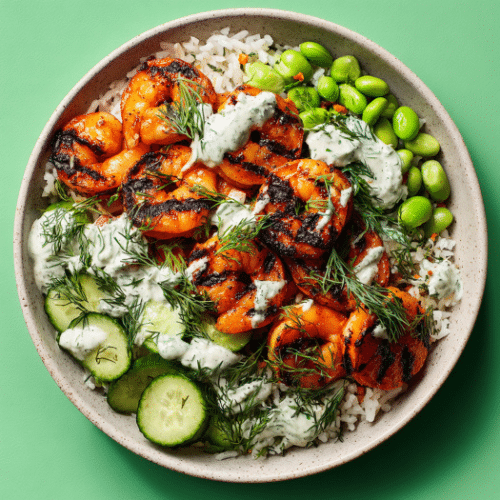 Sweet Chili Shrimp Rice Bowl