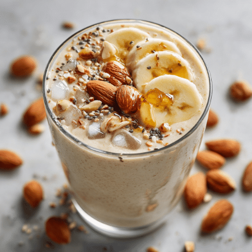 Banana Almond Protein Smoothie