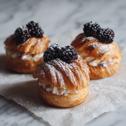 Blackberry Cream Cruffins