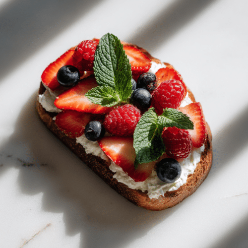 Berry Ricotta Toast with Mint