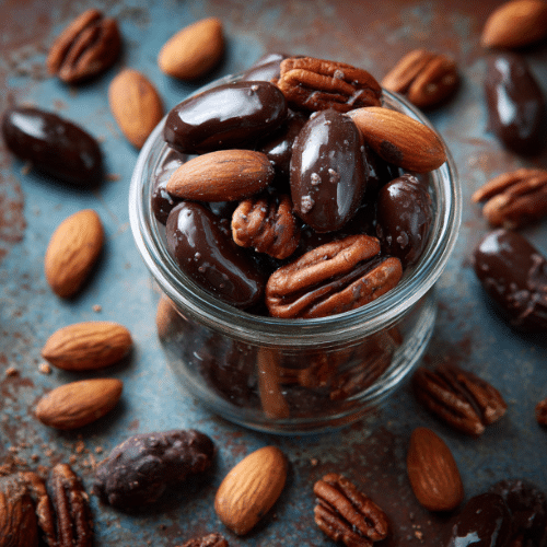 Dark Chocolate Dipped Nuts