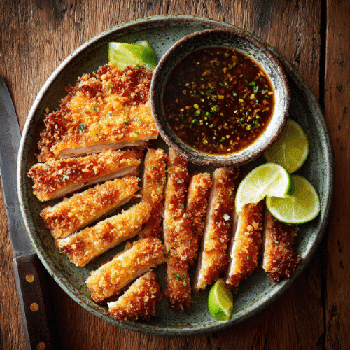 Crispy Chicken Katsu with Tonkatsu Sauce
