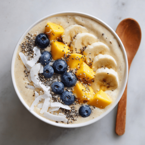 Tropical Mango Banana Smoothie Bowl