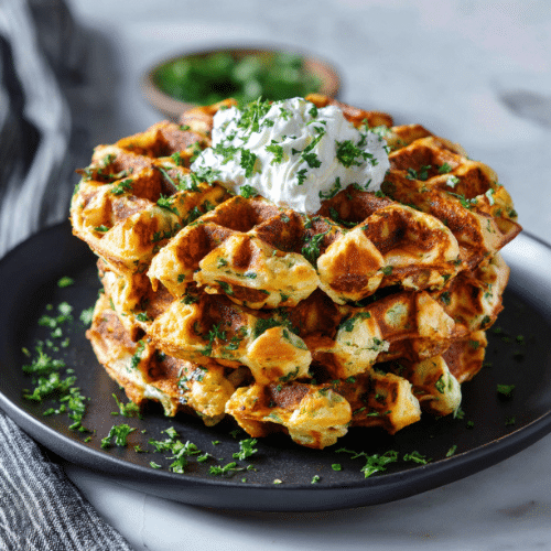 Savory Herb and Cheese Waffles