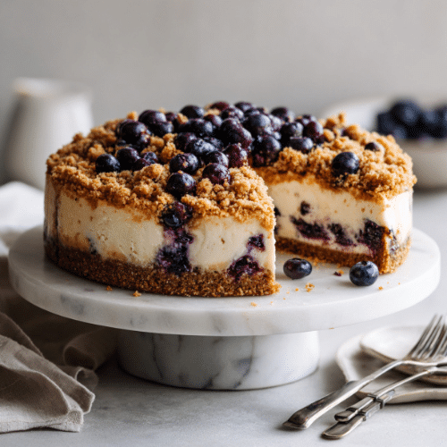 Blueberry Crumble Cheesecake