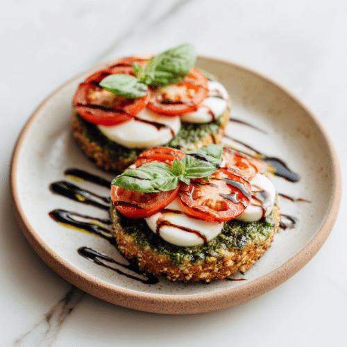 Caprese Rice Cake Snacks