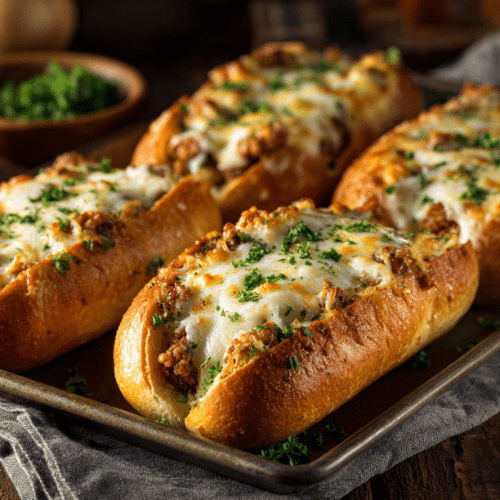 Cheesy Sloppy Joe Stuffed Rolls