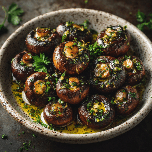 Garlic Butter Roasted Mushrooms