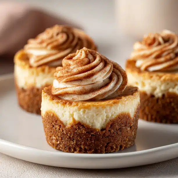 Mini Cinnamon Roll Cheesecakes