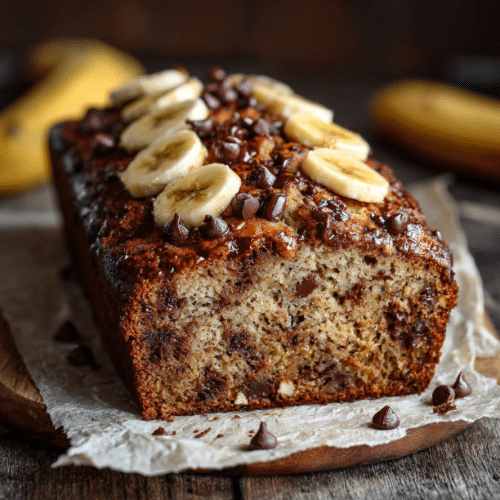 Banana Chocolate Chip Oat Bread