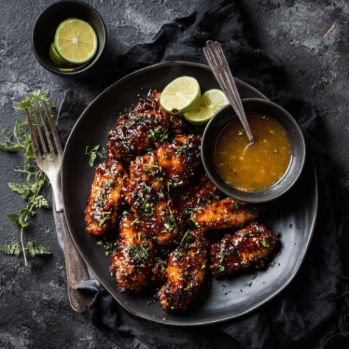Spicy Honey Garlic Chicken Wings