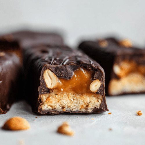 Homemade Vegan Snickers Bars