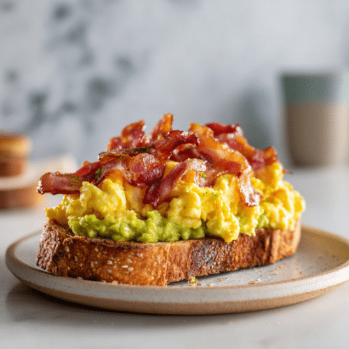 Avocado Bacon Egg Toasts