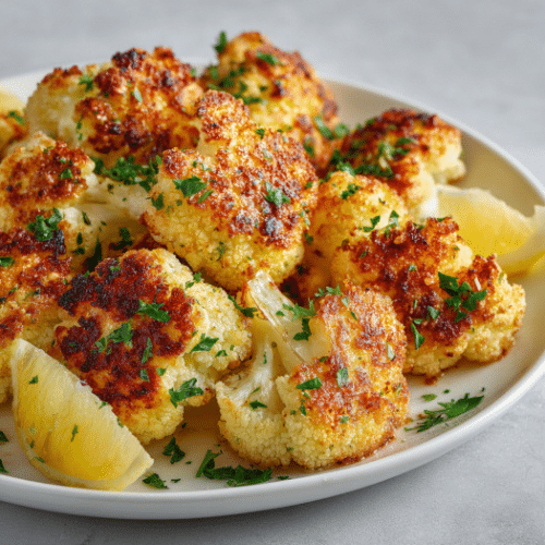 Crispy Parmesan Roasted Cauliflower
