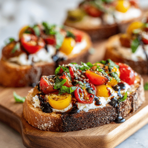 Heirloom Tomato & Burrata Bruschetta
