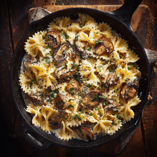Creamy Mushroom Farfalle Pasta