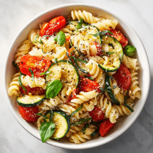Summer Zucchini and Tomato Pasta
