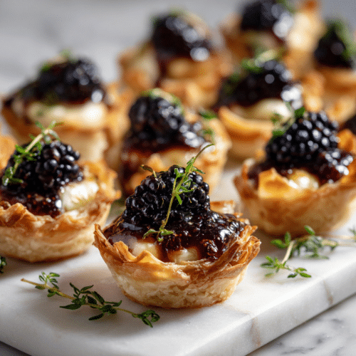 Mini Blackberry Brie Bites