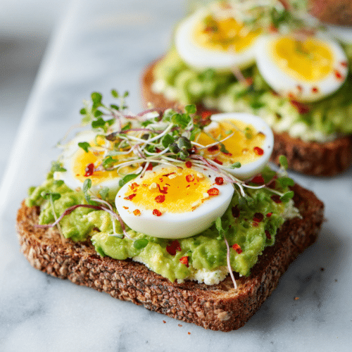 Avocado Egg Toast with Cream Cheese