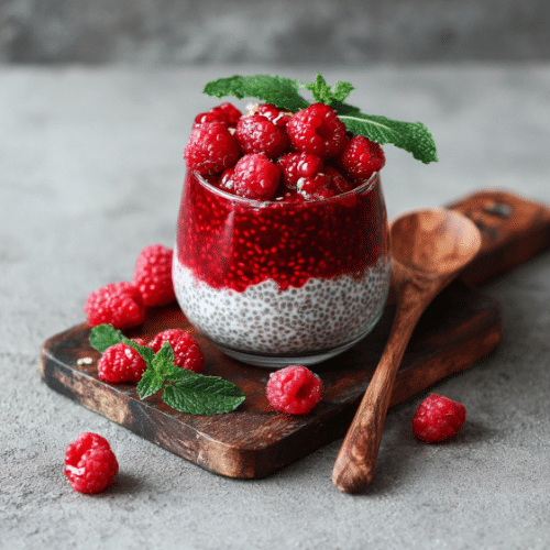 Raspberry Chia Pudding Parfait