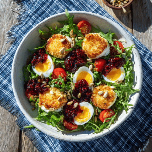 Crispy Goat Cheese & Arugula Salad