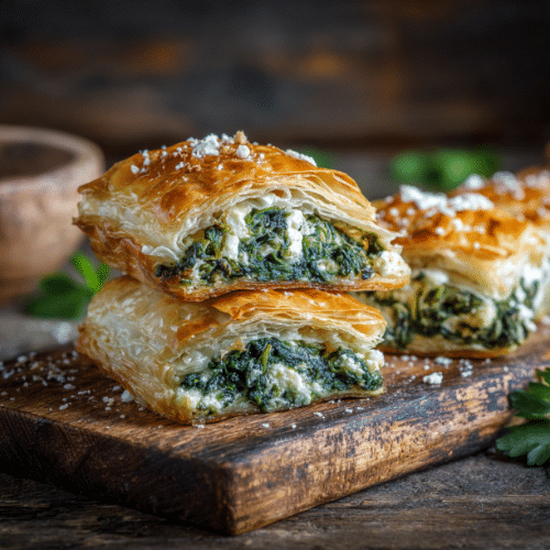 Spinach and Feta Puff Pastry Parcels