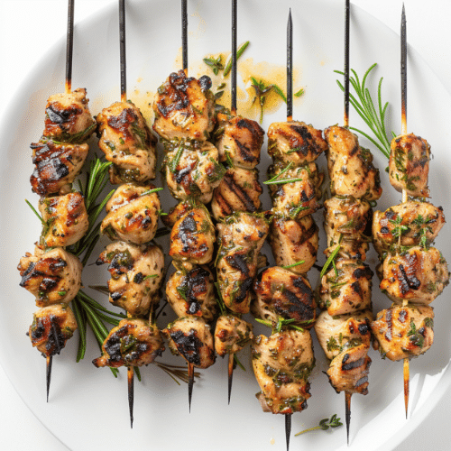 Garlic Herb Grilled Chicken Skewers