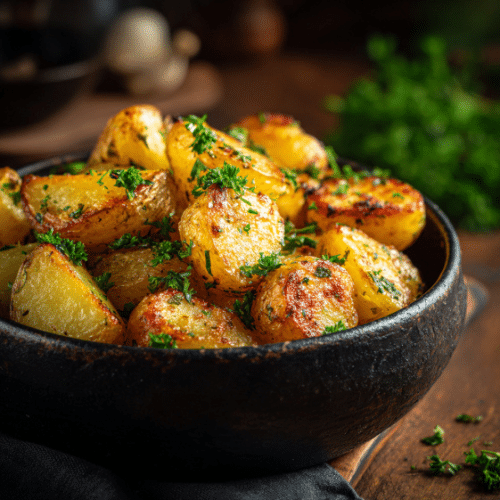 Crispy Garlic Roasted Potatoes