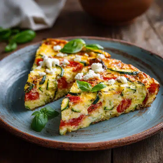 Zucchini Tomato Breakfast Frittata