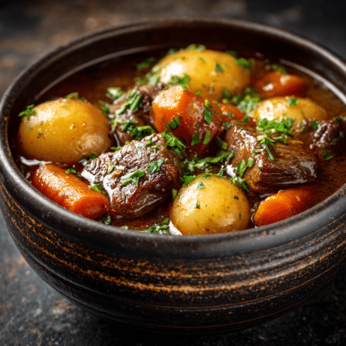 Hearty Beef Stew with Potatoes & Carrots