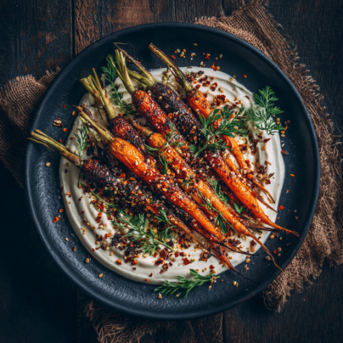Roasted Carrots with Whipped Feta