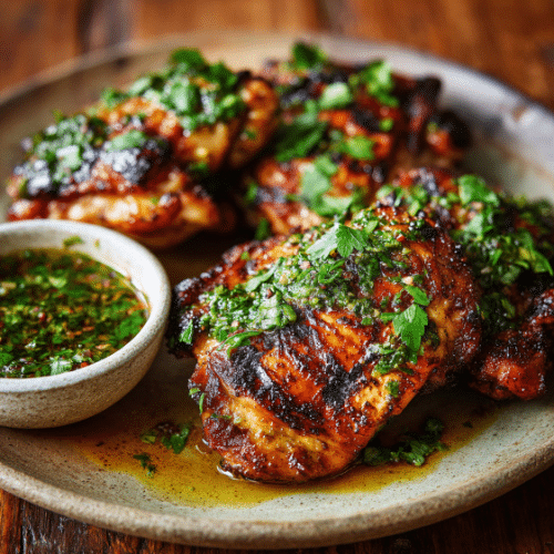 Grilled Chimichurri Chicken Thighs