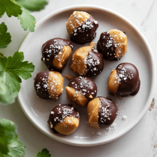 Chocolate-Dipped Banana Peanut Butter Bites