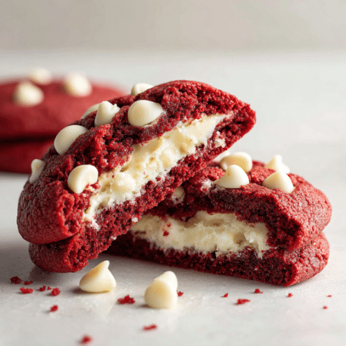 Red Velvet Cream Cheese Stuffed Cookies