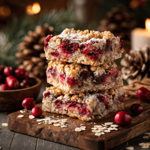 Cranberry Oatmeal Crumble Bars