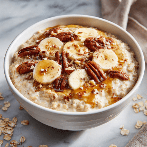 Banana Pecan Cinnamon Oatmeal