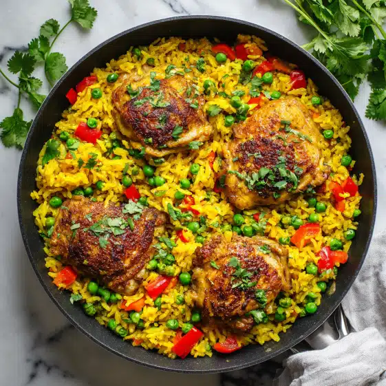 One-Pot Spiced Chicken & Yellow Rice