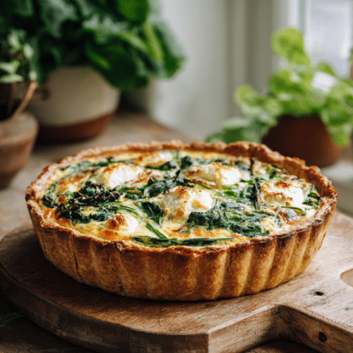 Spinach and Goat Cheese Quiche