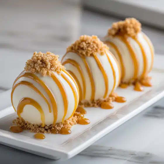 White Chocolate Caramel Crunch Bombs
