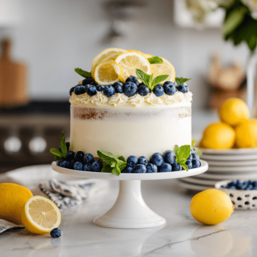 Lemon Blueberry Layer Cake