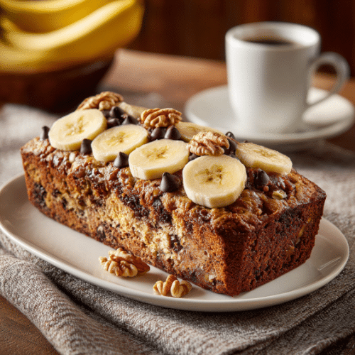 Banana Walnut Chocolate Chip Loaf