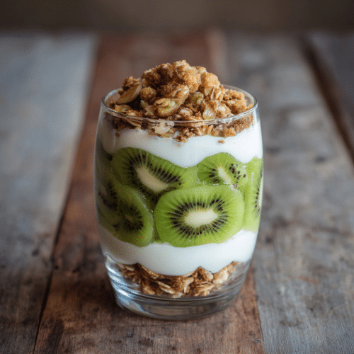 Kiwi Yogurt Parfait with Crunchy Granola