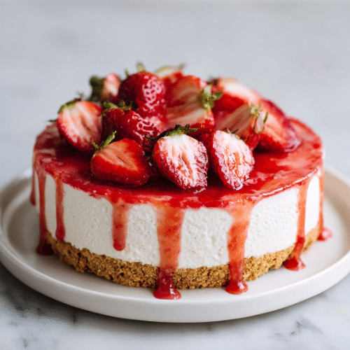 No-Bake Strawberry Cheesecake